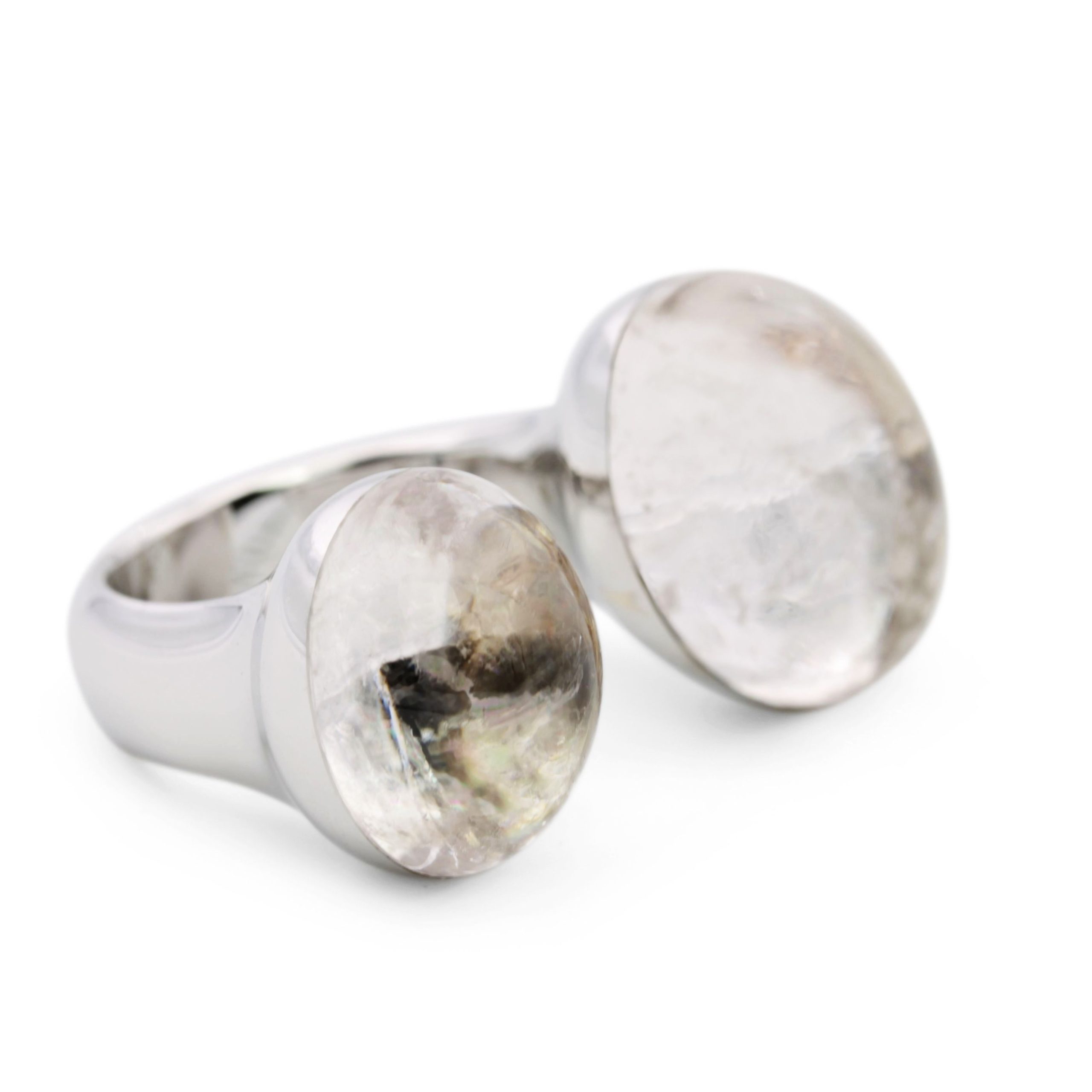 Doppelcabochon Ring Beryll