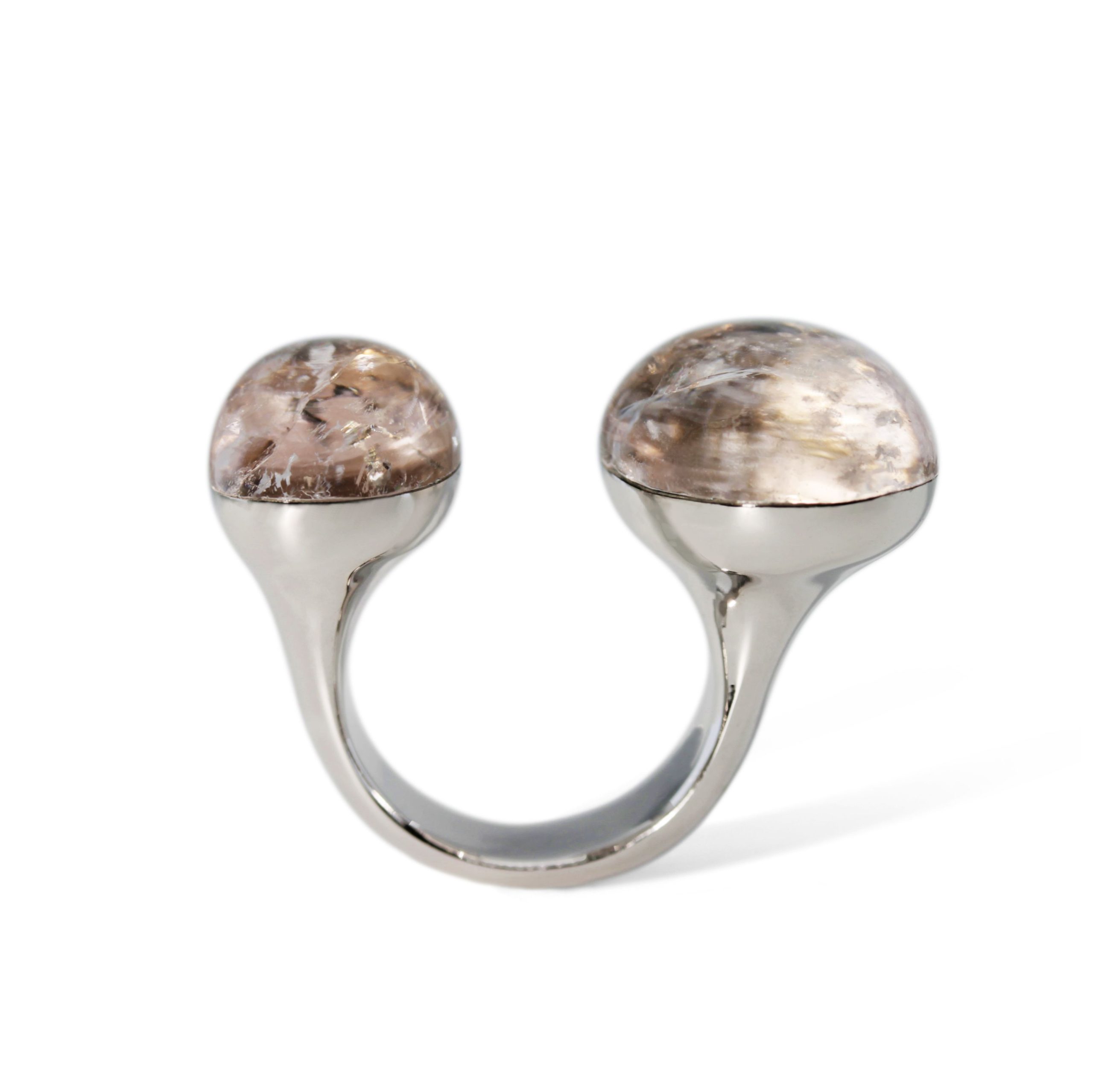 Doppelcabochon Ring Beryll