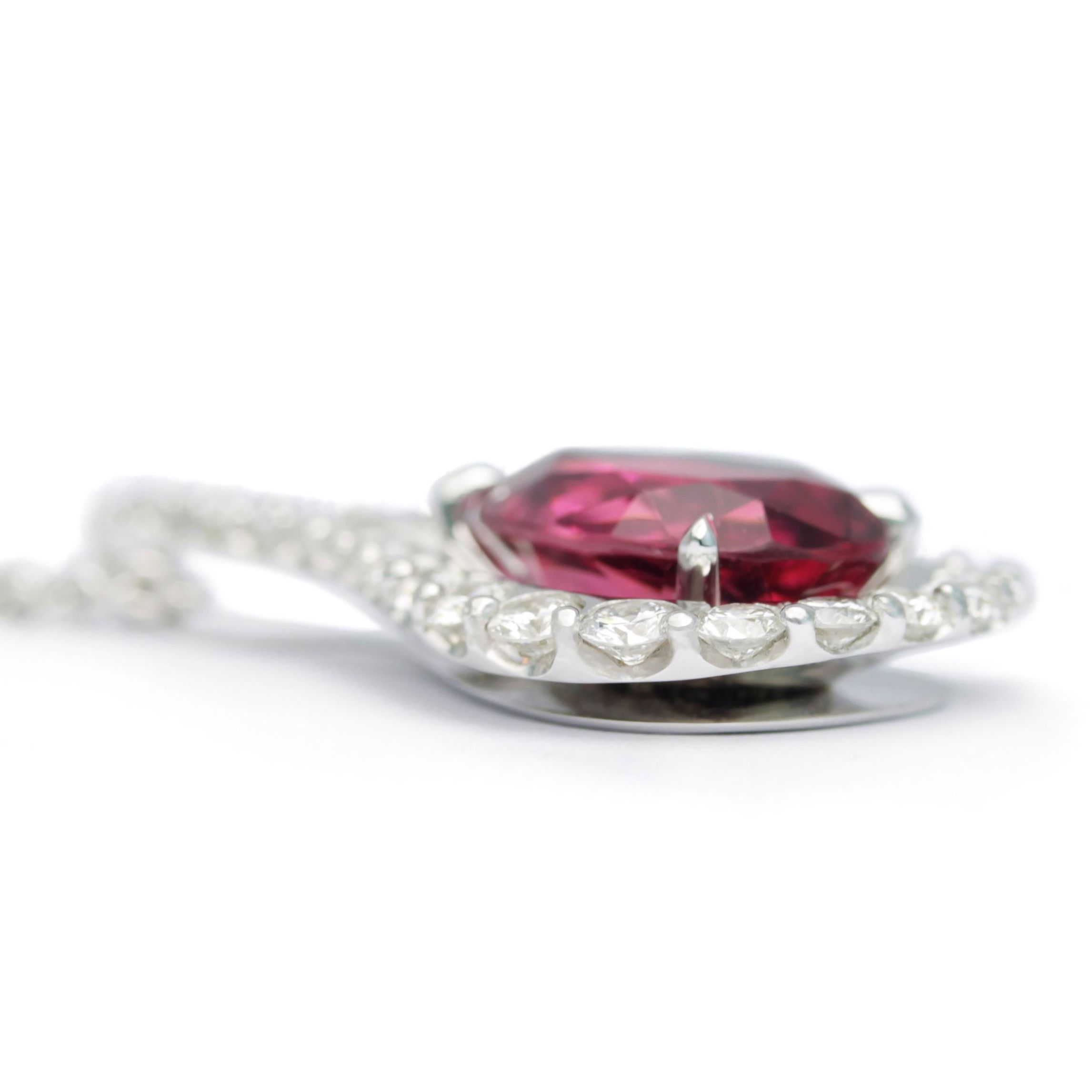 Rubellit Diamant Anhänger