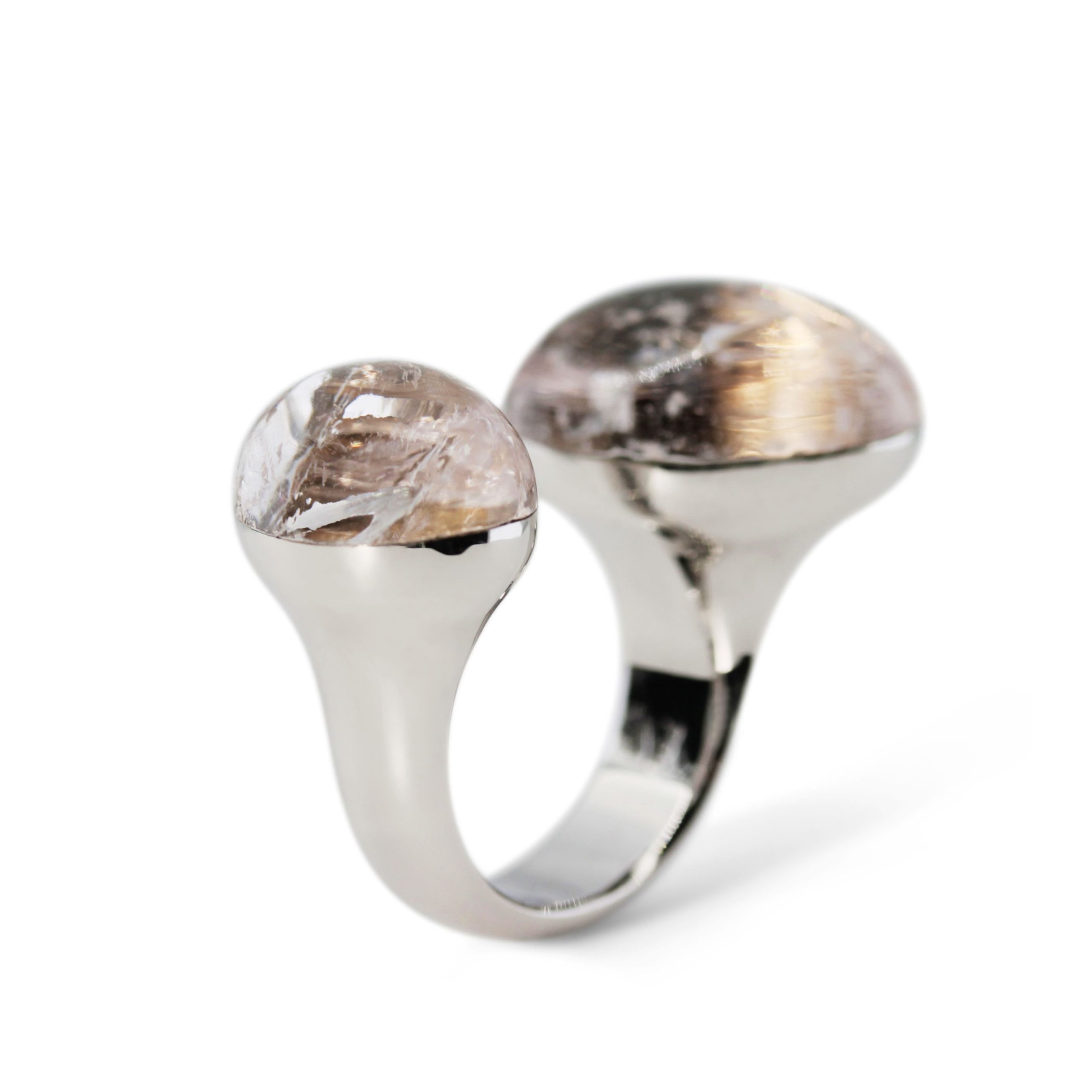 Doppelcabochon Ring Beryll