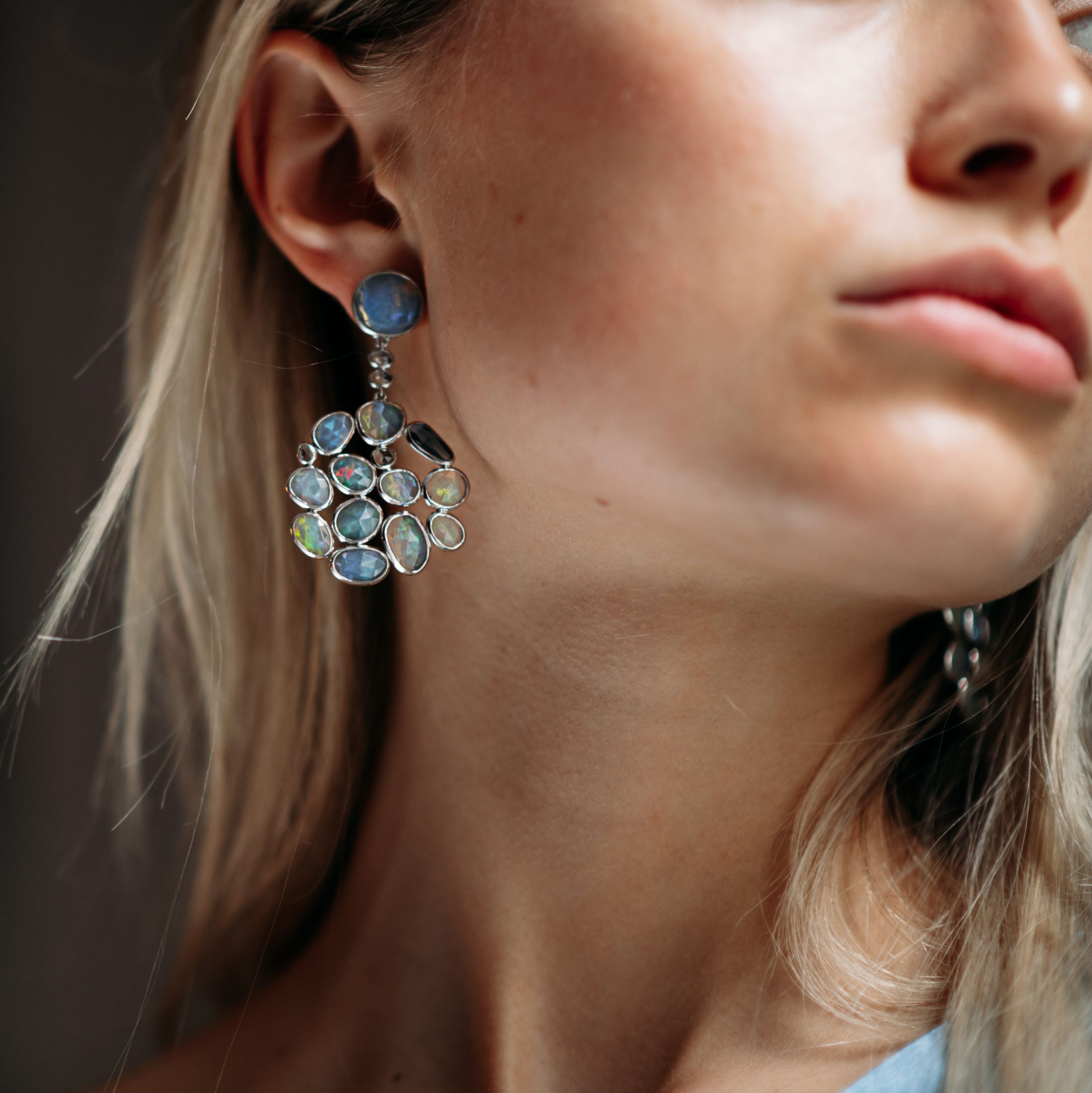 Opal Wolken Ohrringe