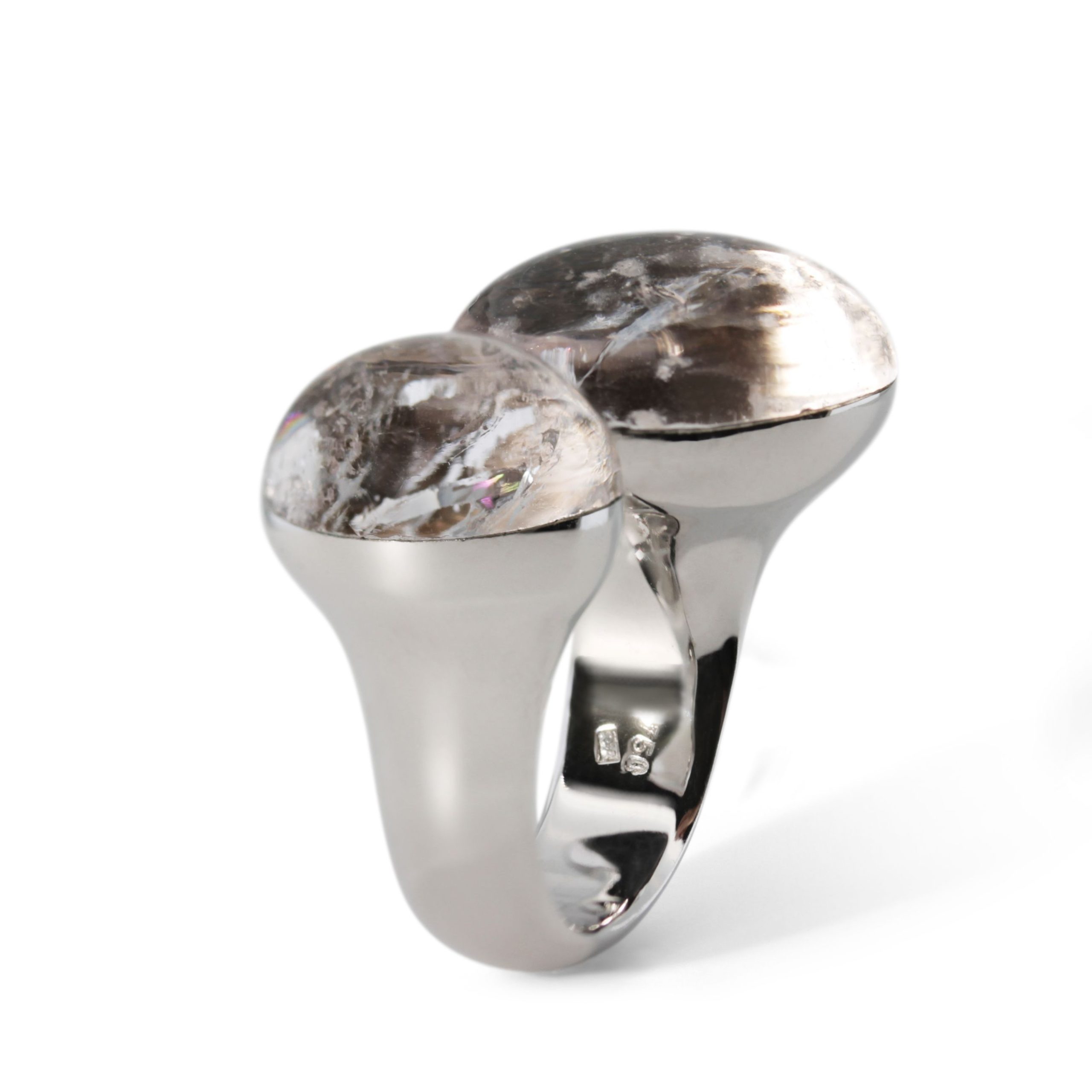 Doppelcabochon Ring Beryll