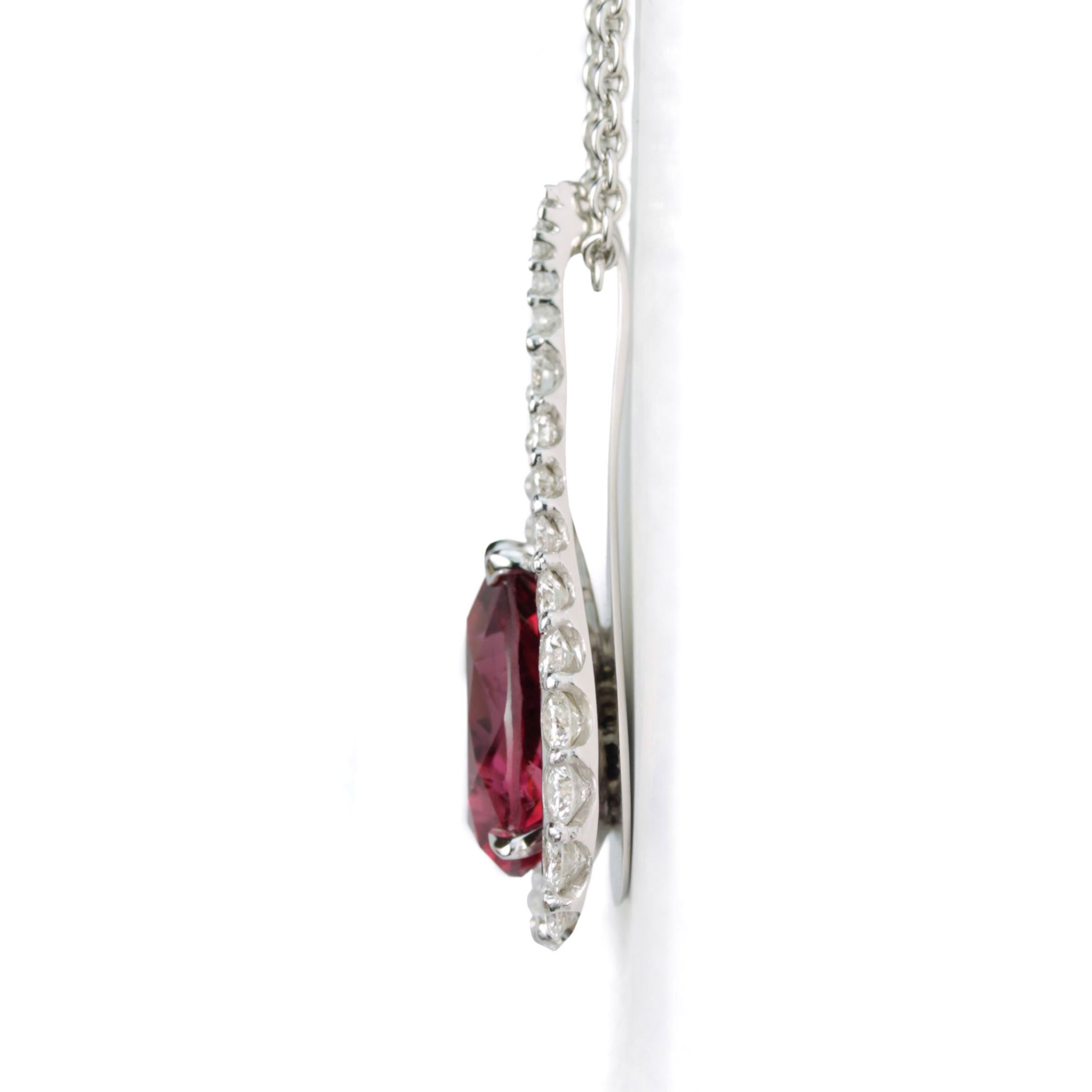 Rubellit Diamant Anhänger