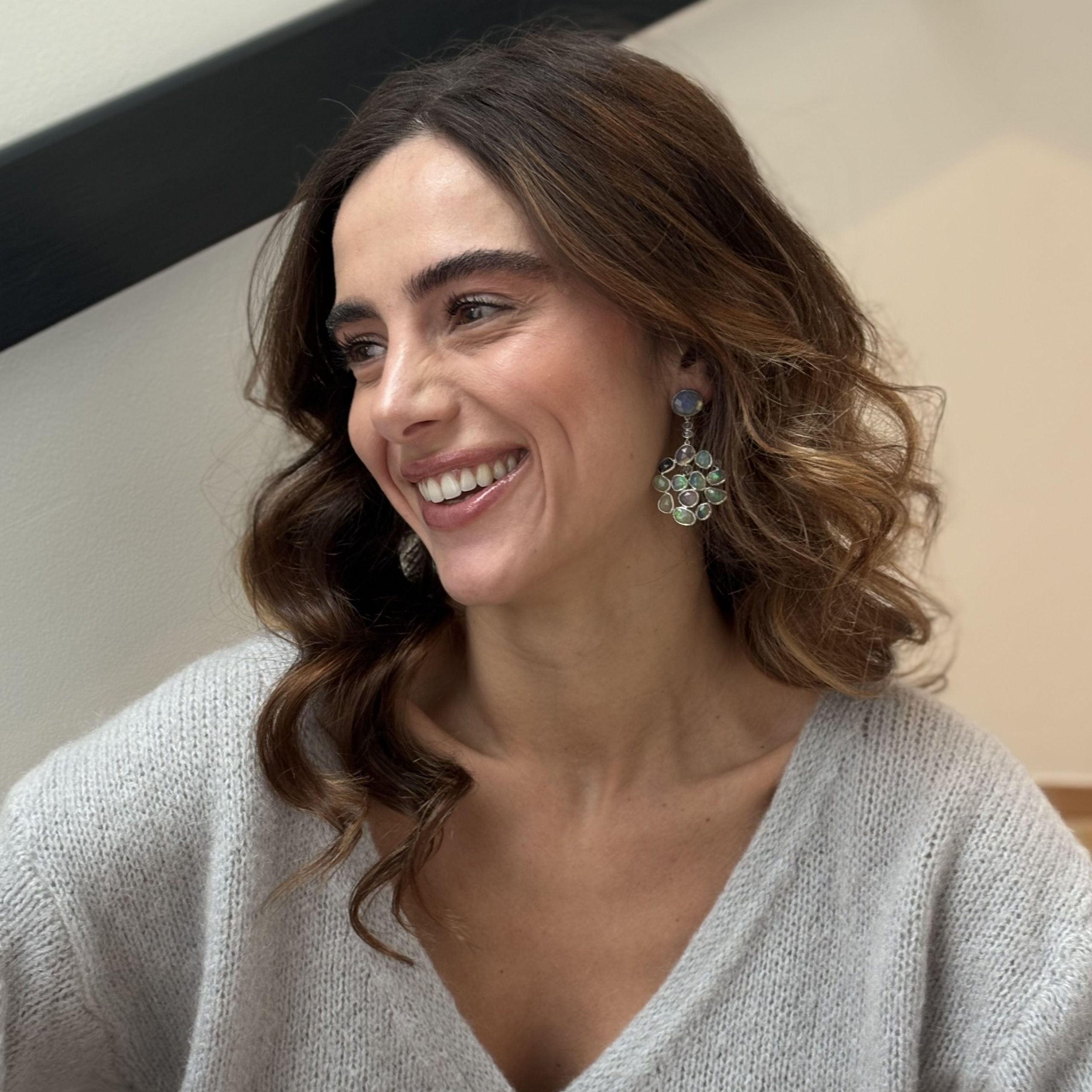 Opal Wolken Ohrringe