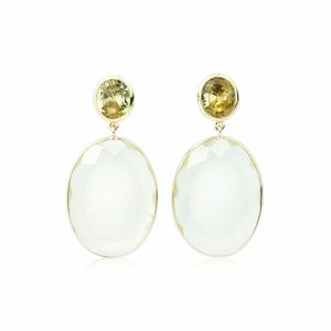 Yellow beryl earrings