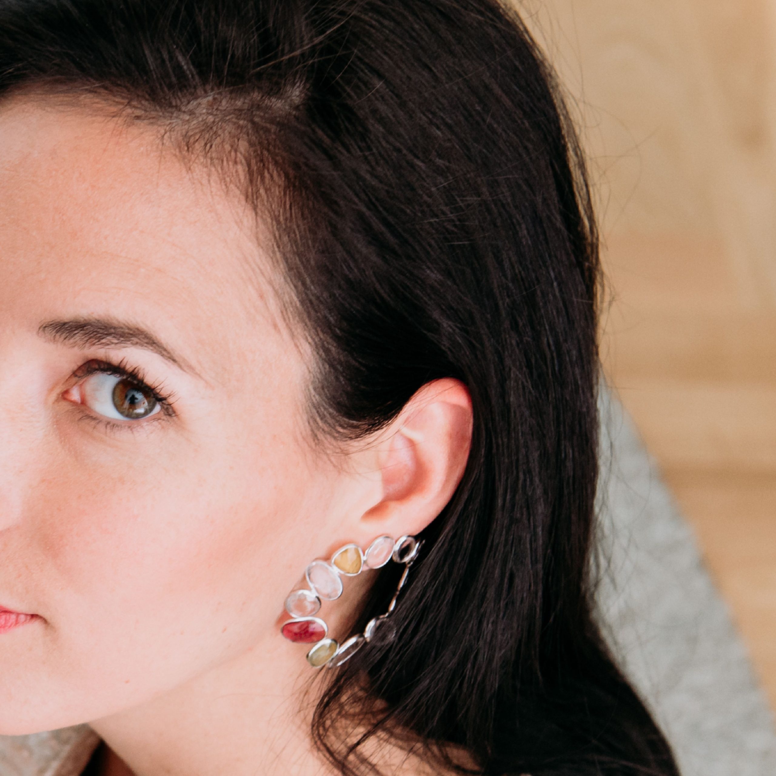 Turmalin Beryll Ohrkreise