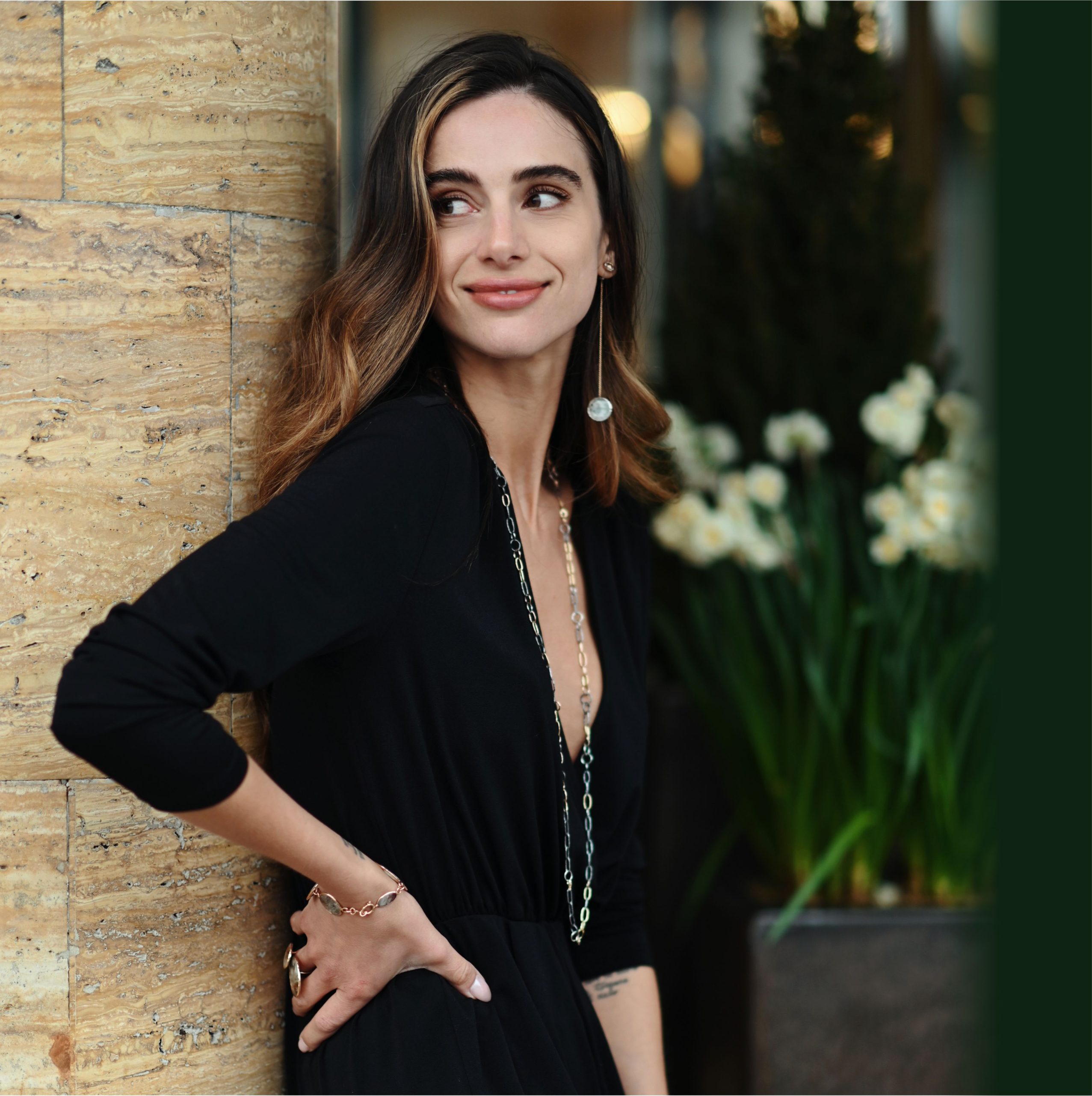 Kette Hammerschlag Tantal, Gold, Platin