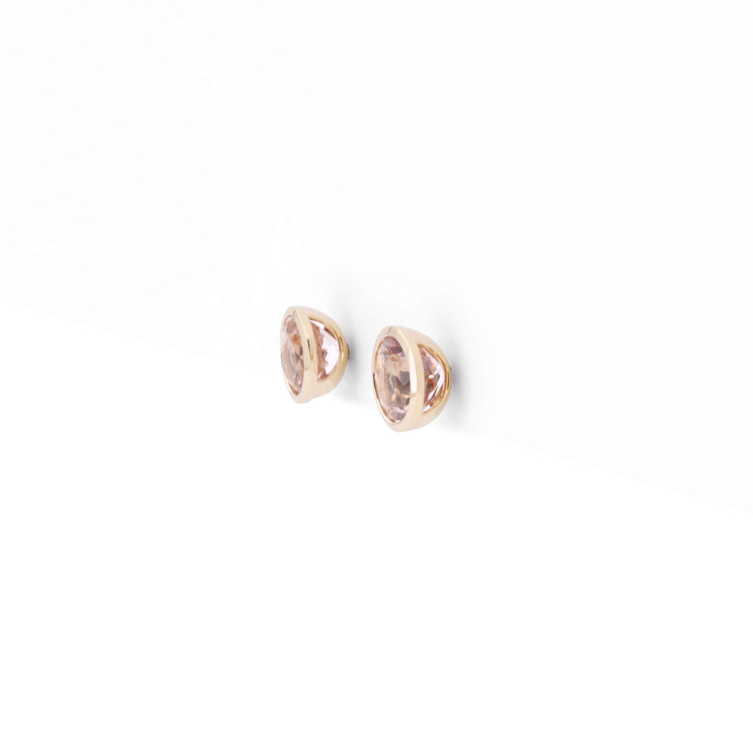 Morganit Ohrstecker pur