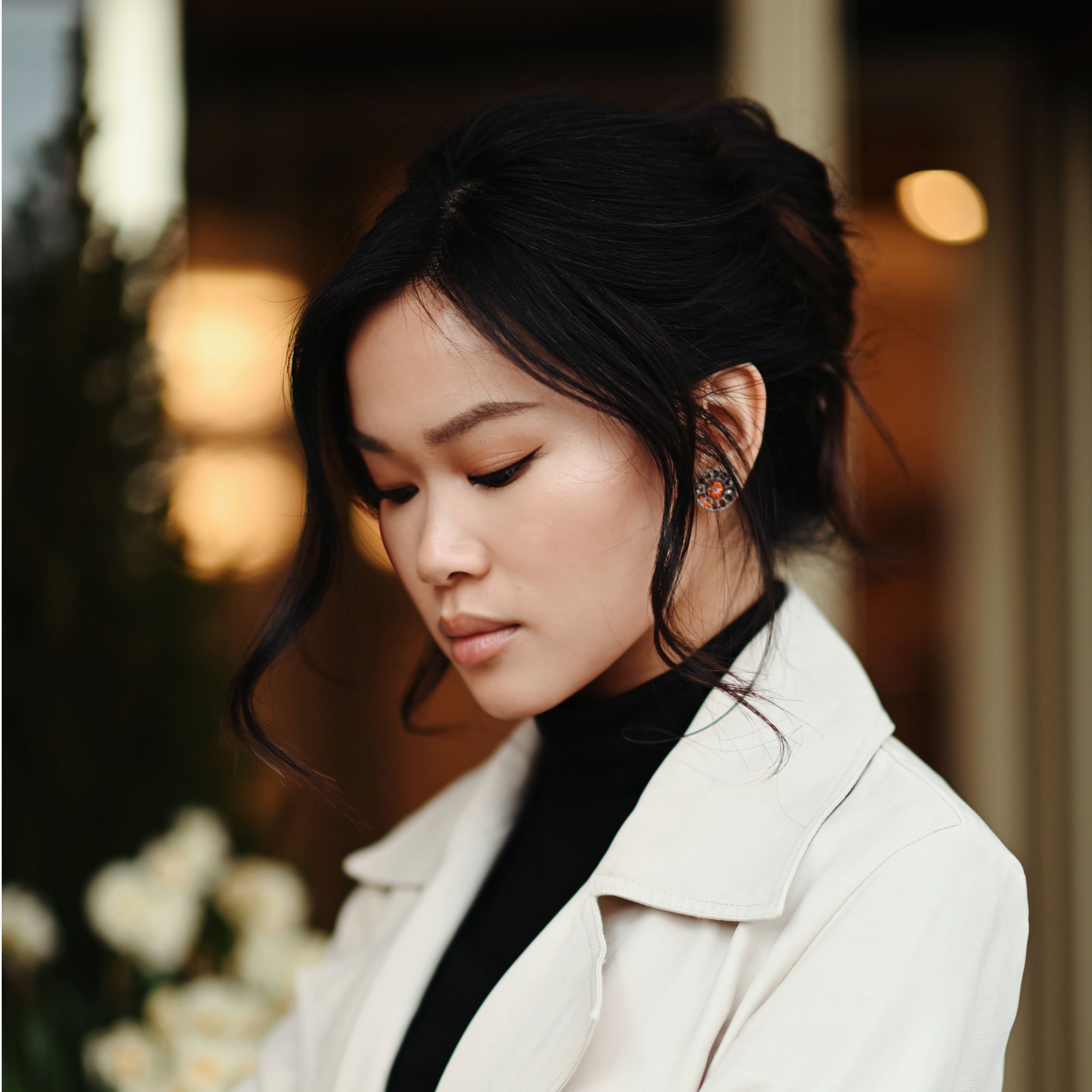 Mandarin Tantal Ohrstecker