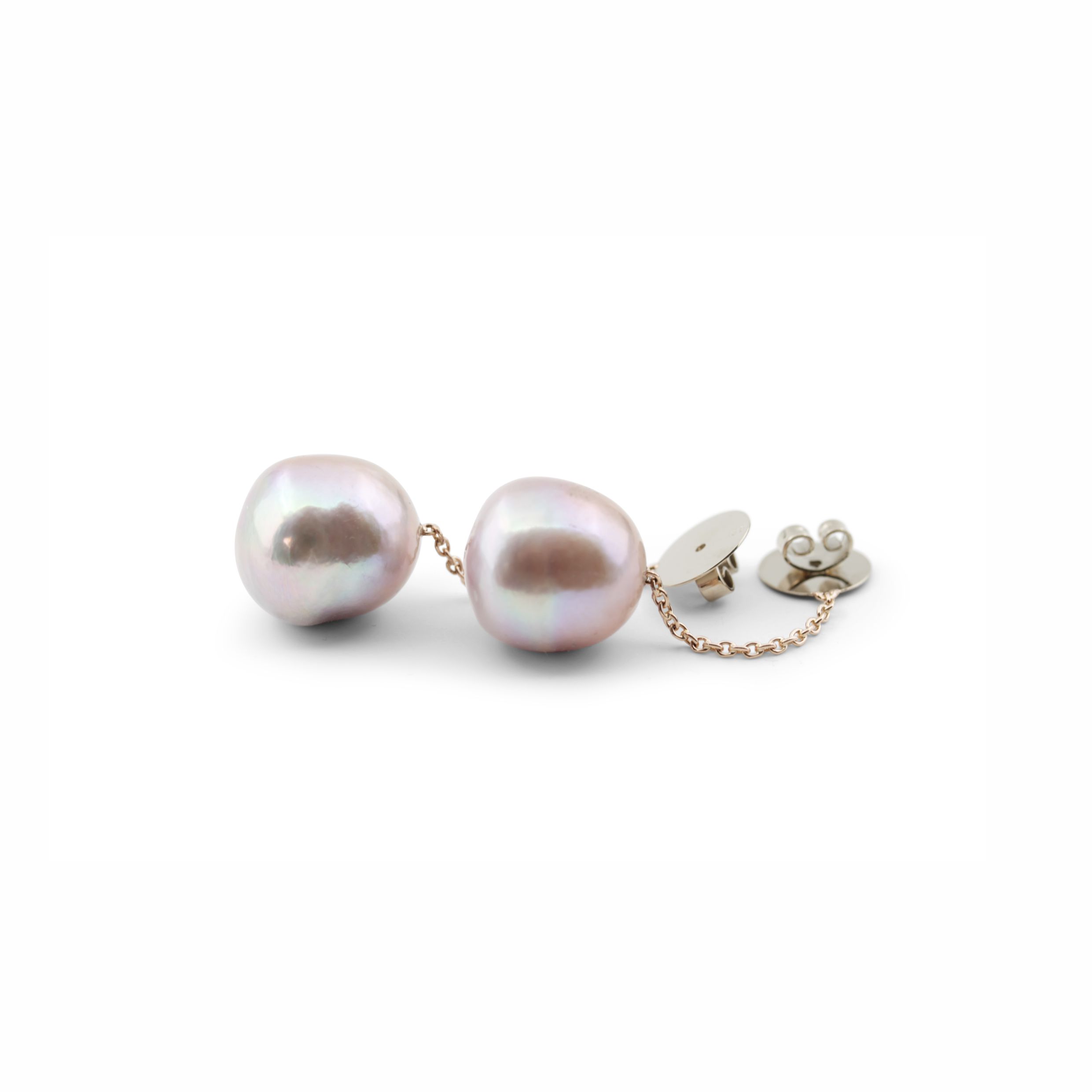Pearl drop earrings lilac