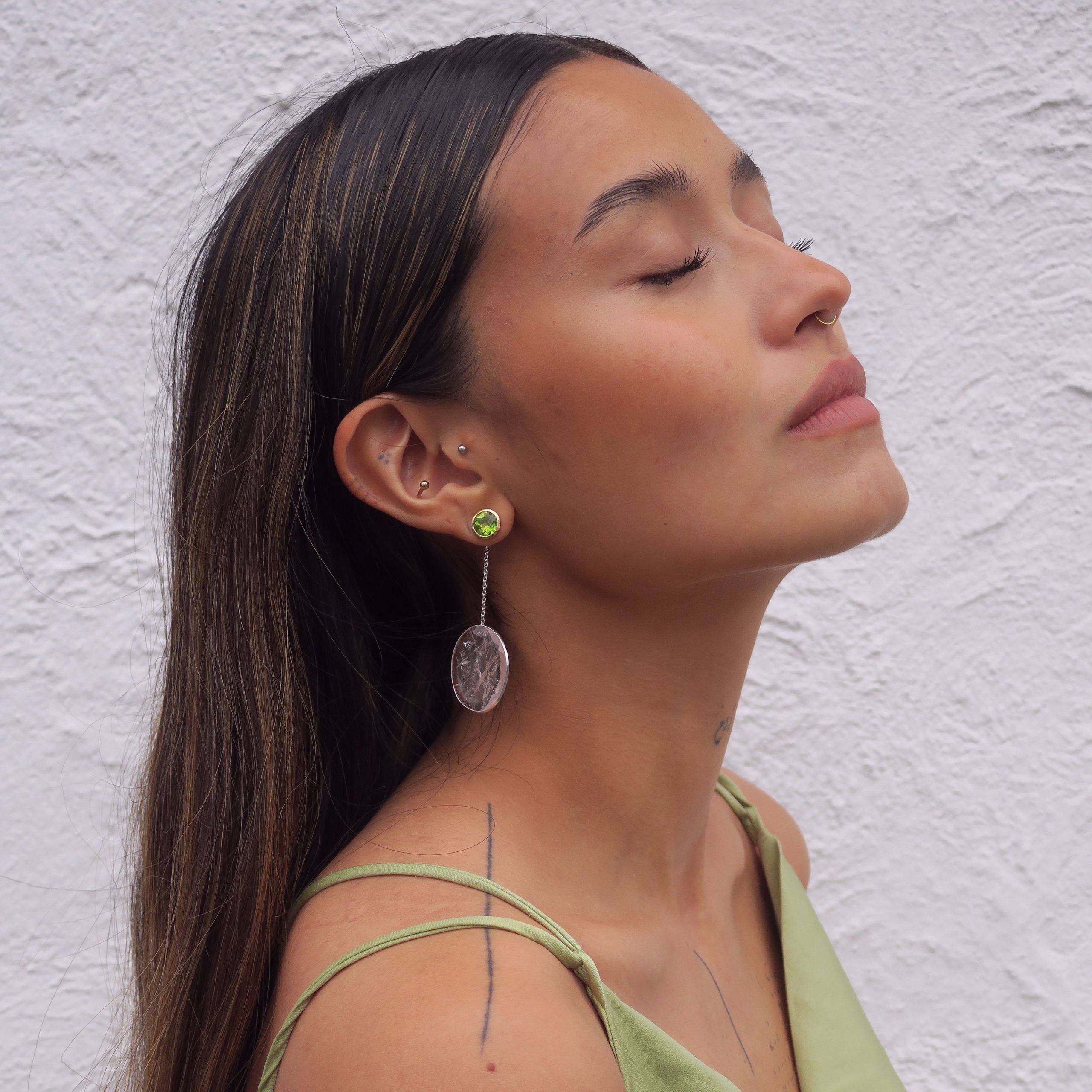 Peridot Ohrstecker Pur