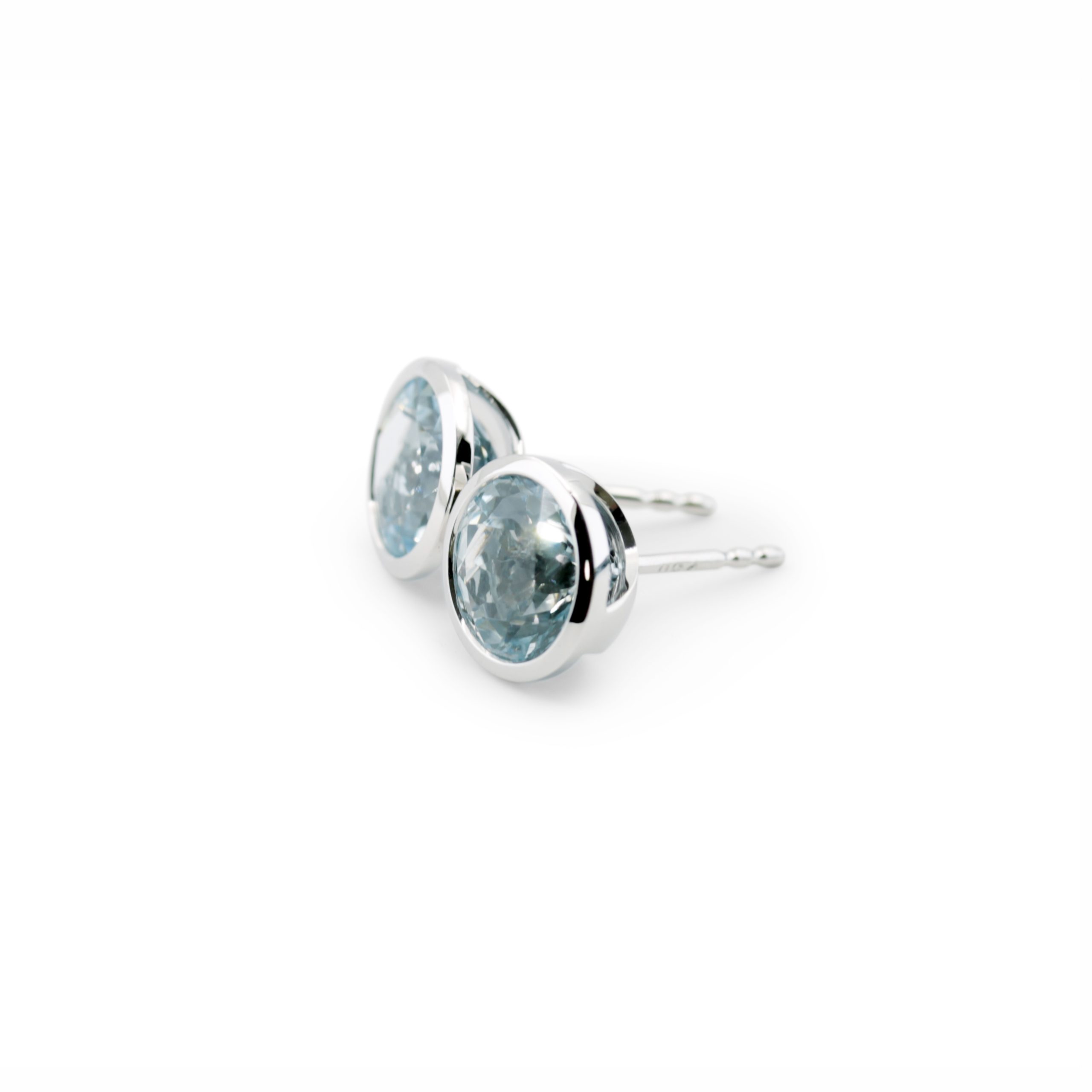 Aquamarin Ohrstecker Pur