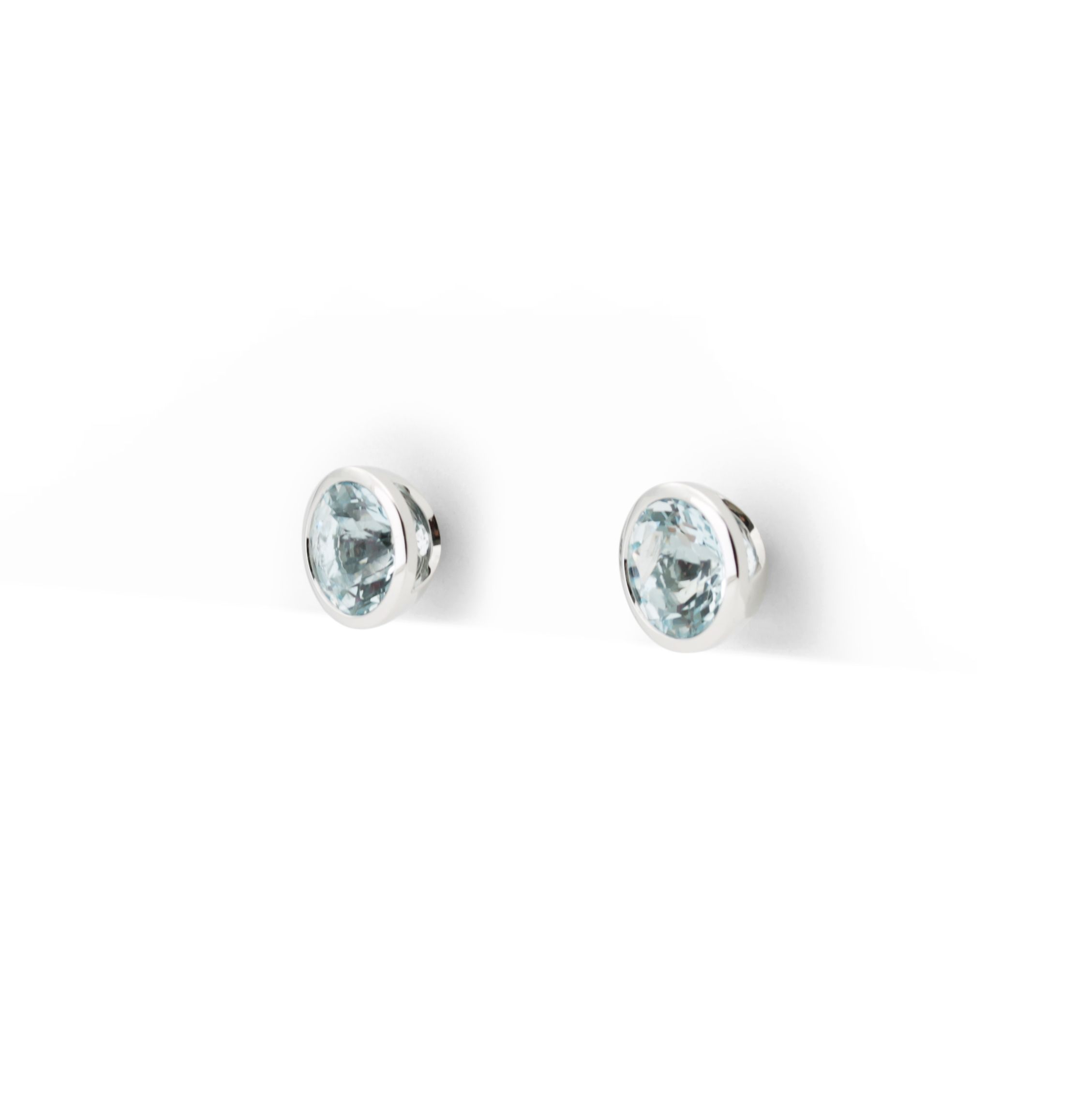 Aquamarin Ohrstecker Pur