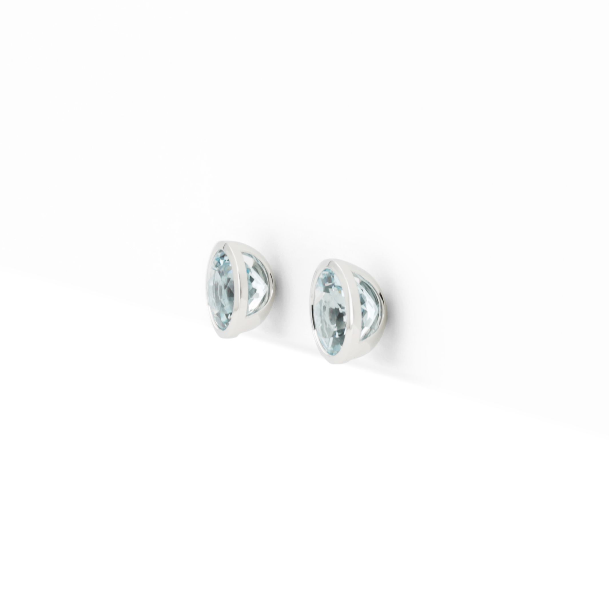 Aquamarin Ohrstecker Pur